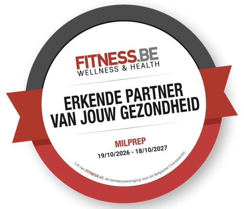 fitness.be certificaat: MILPREP is erkende partner van jouw gezondheid, 19/10/2026 - 18/10/2027